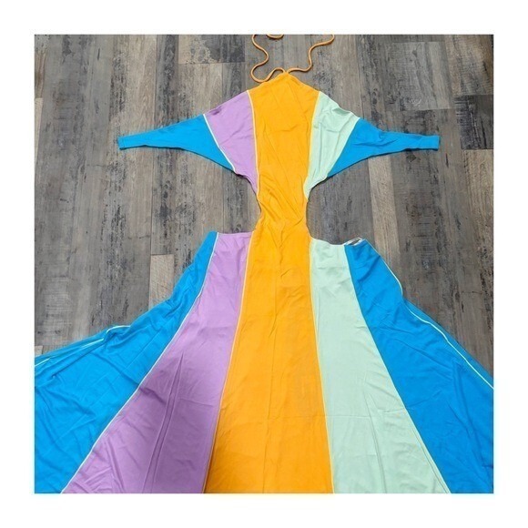 Farm Rio Color Blocking Sleeveless Maxi Dress - Size Medium - Picture 7 of 8